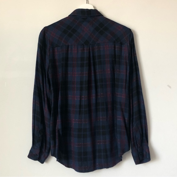 Rails | Hunter Midnight Merlot Gold Flannel Shirt - Picture 4 of 9